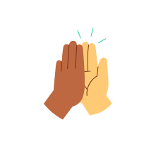 Illustration of high five